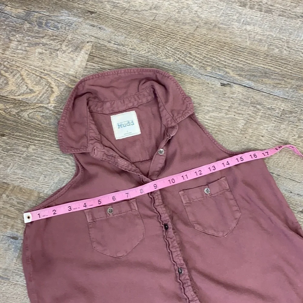 MUDD Purple Button Up Tank Small - Picture 6 of 10